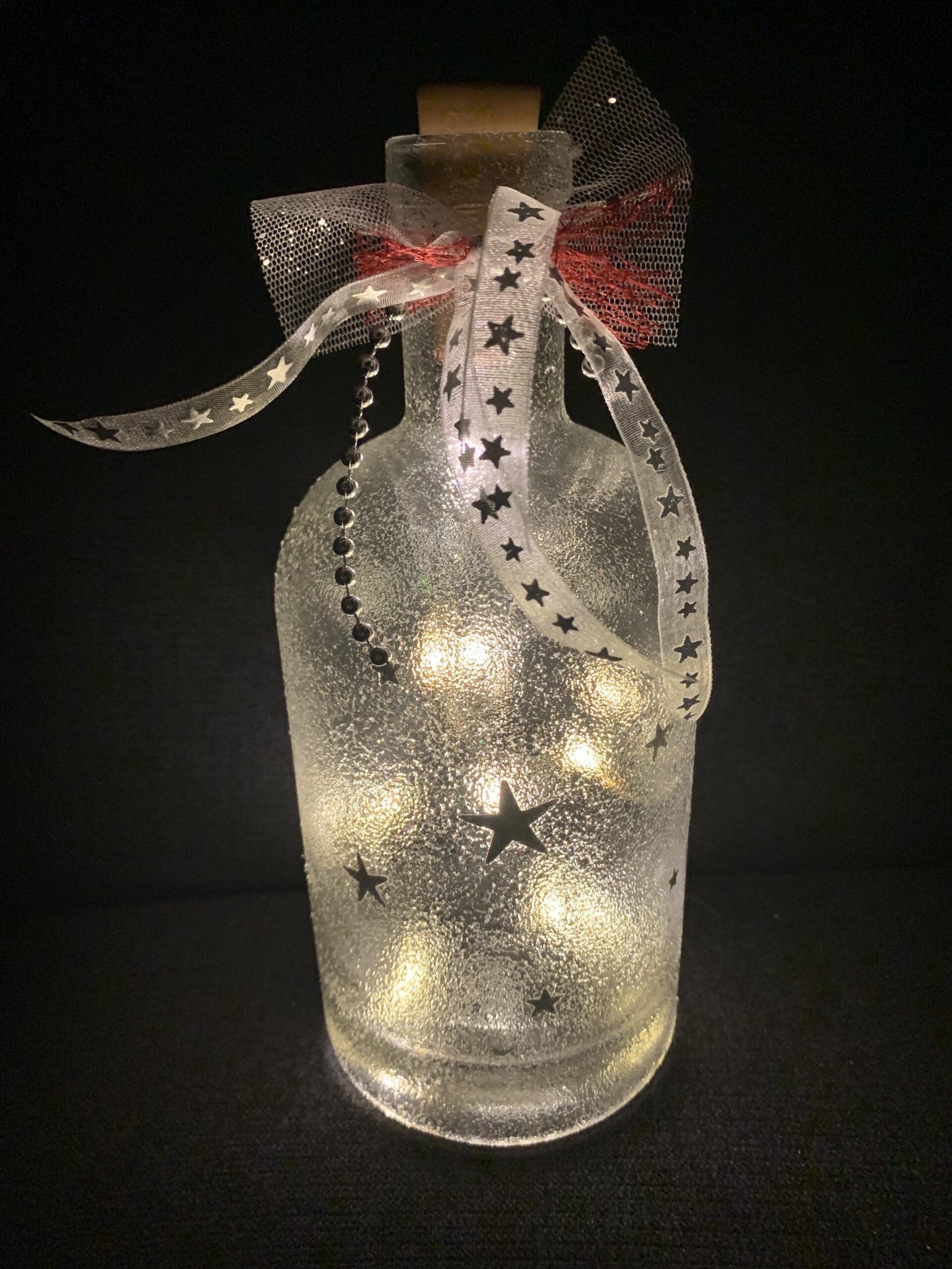 DEKO Flasche mit Lichterkette 4 – wunder-tuete