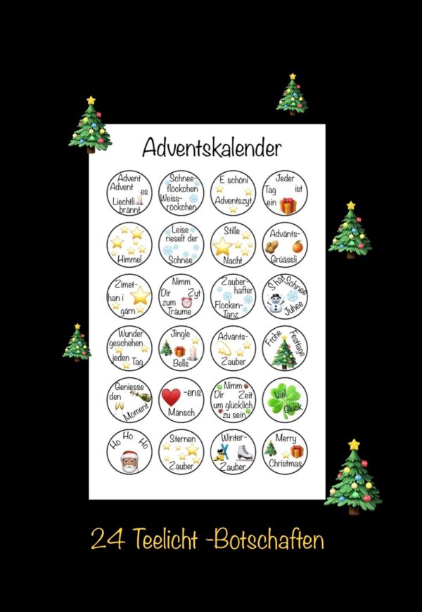 Adventskalender Teelicht - Botschaften 2 - Image 2