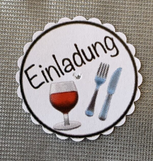 1 Teelicht-Botschaft "Einladung Essen/Wein" 134