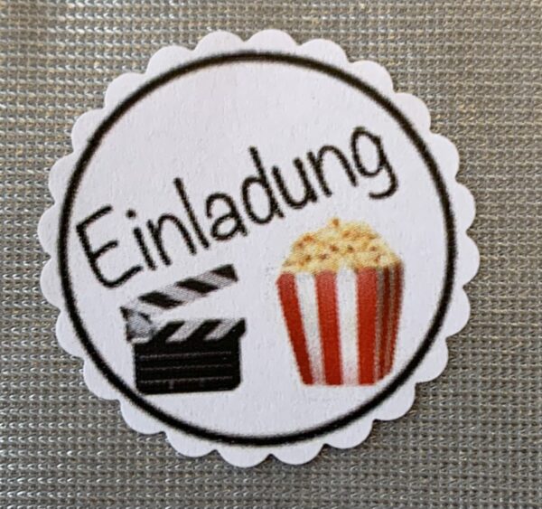 1 Teelicht-Botschaft "Einladung Kinobesuch mit Popcorn" 143