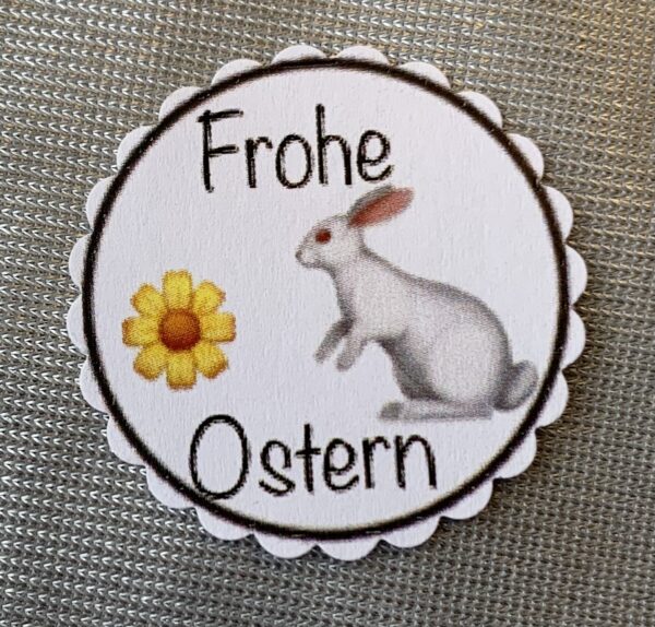 1 Teelicht-Botschaft "Frohe Ostern Blume/ Hase" 186