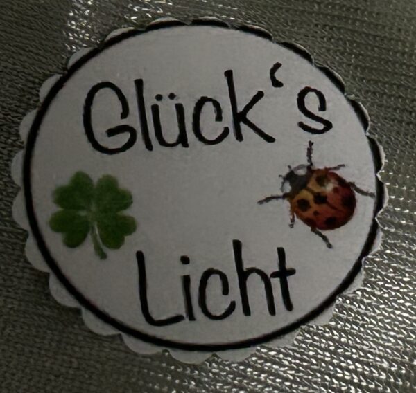 Pillendösli silber mit 1 Teelicht-Botschaft "Glück`s Licht" - Image 4