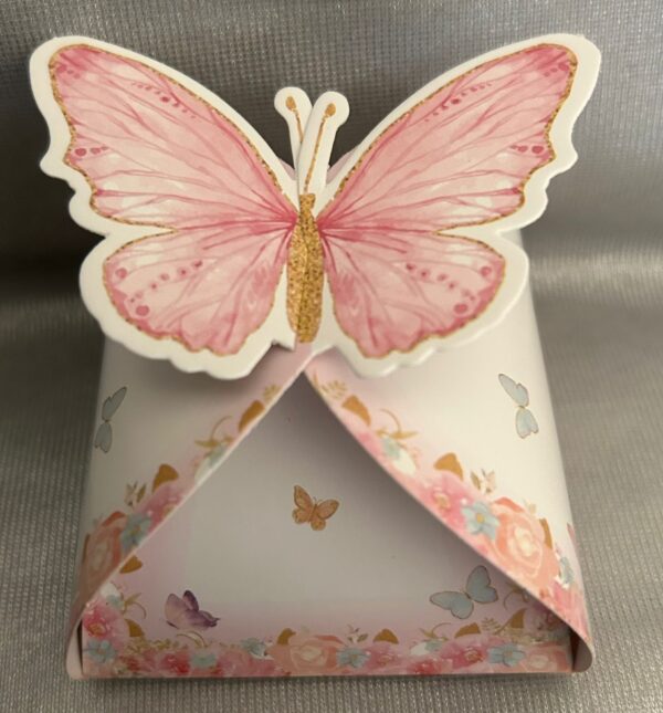 DEKO  1 Zauber-Kerzli Teelicht-Botschaft  Schmetterling klein rosa "Schön das es DICH git" rosa – Bild 3