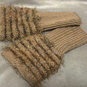 Amedisli / Pulswärmer beige mit Flausch (4)