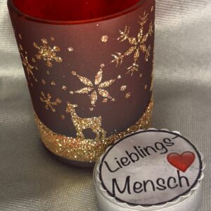 DEKO 1 Teelicht-Botschaft "Lieblings-Mensch"