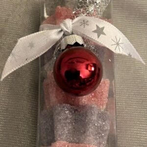 Zuckerstange Sterne klein  - rot/violett 6