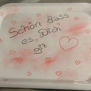 Serviertablett - Schön das es Dich gibt!