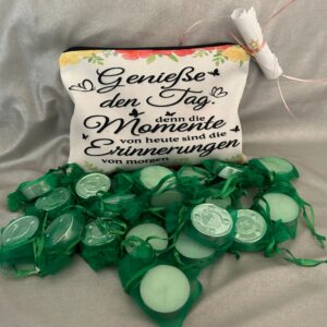 Seelenwärmer 20 Teelicht - Botschaften Geniesse den Tag........