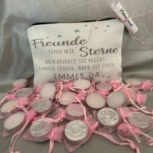 Seelenwärmer 20 Teelicht - Botschaften Freunde sind wie Sterne....