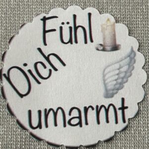 1 Teelicht-Botschaft "Fühl Dich umarmt" Trauer  -Trösterli 511