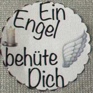 1 Teelicht-Botschaft "Ein Engel behüte Dich" Trauer  -Trösterli 507