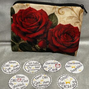 Guet-tue Säckli mit 7 Zauberkerzli *Rote Rosen*